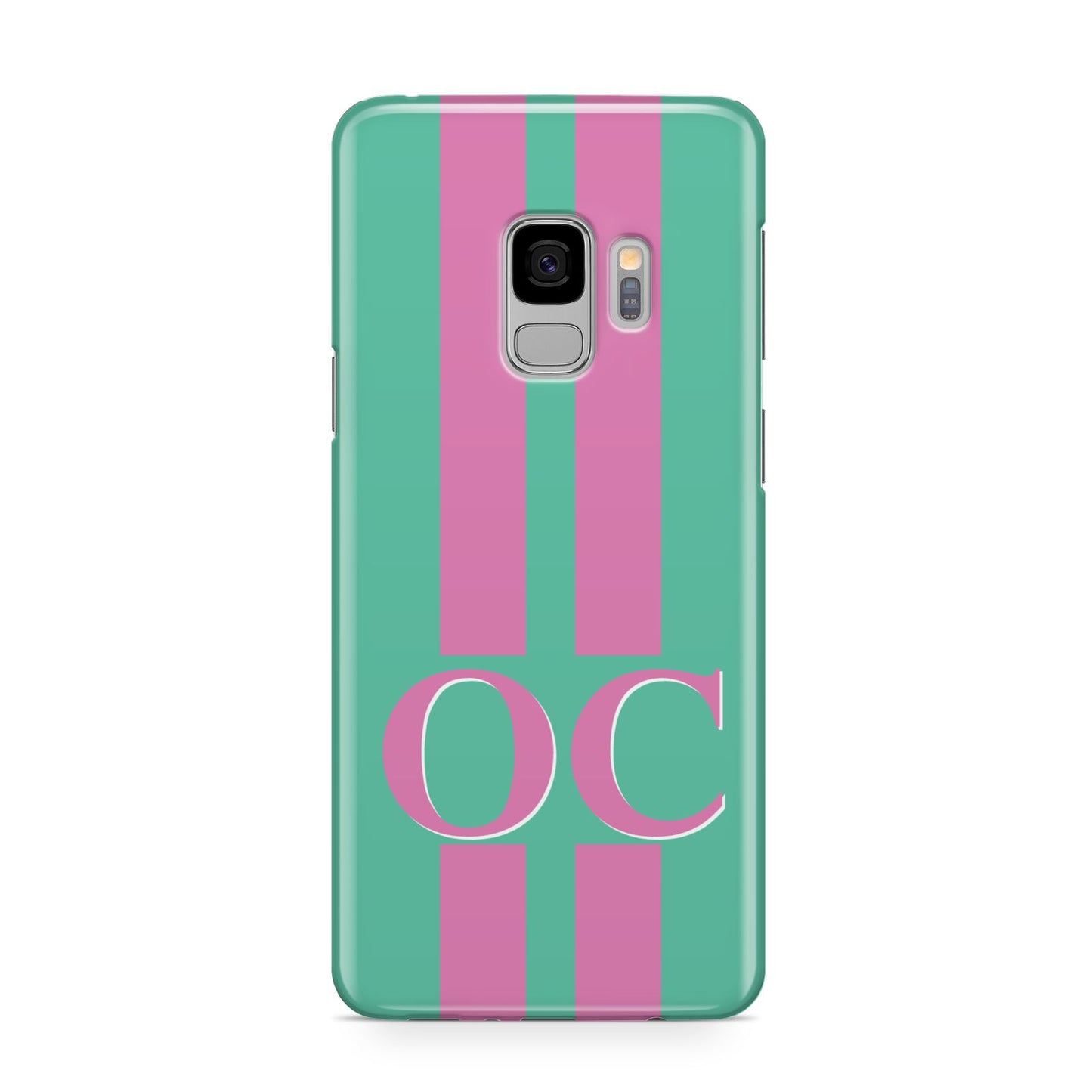 Green Personalised Initials Samsung Galaxy S9 Case