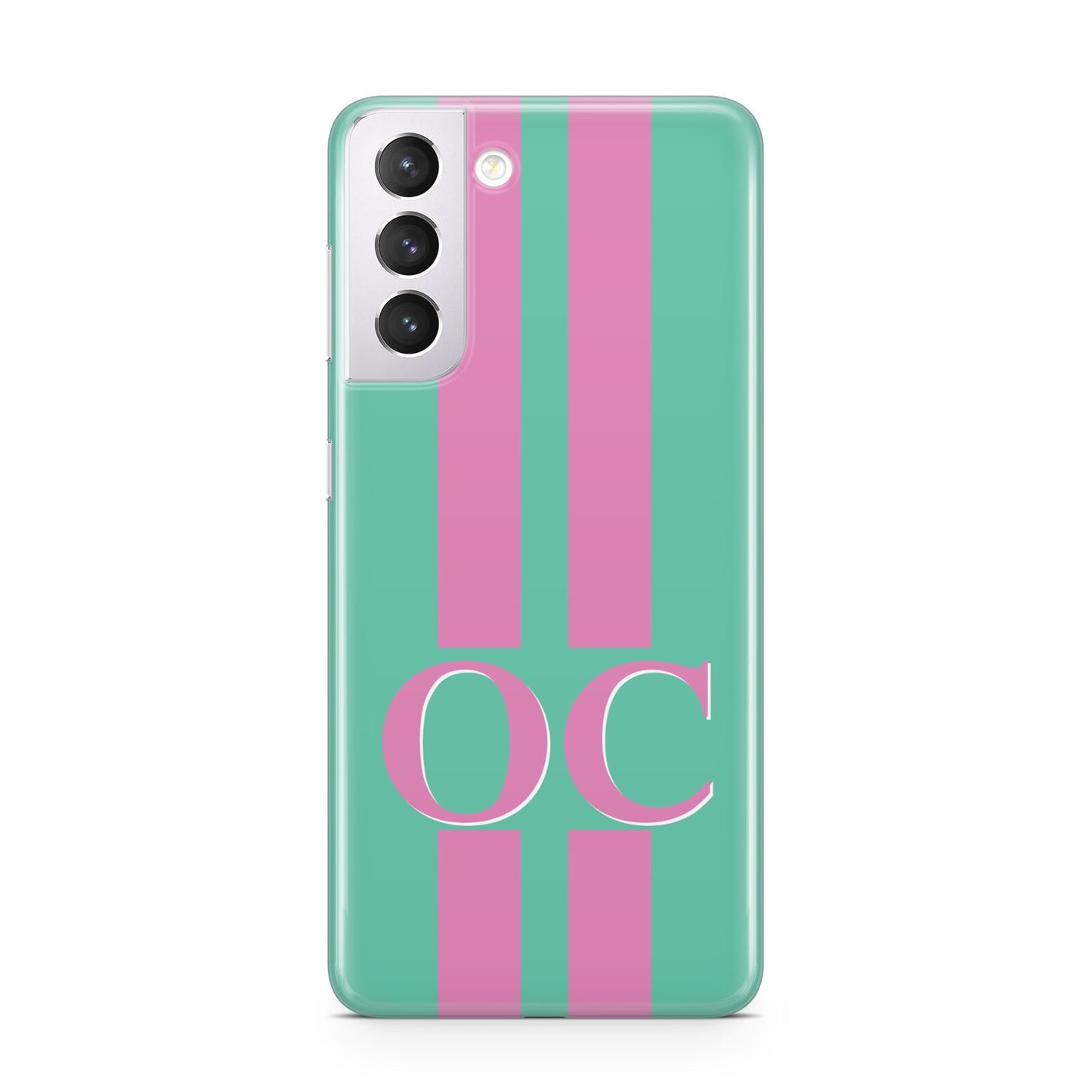 Green Personalised Initials Samsung S21 Case