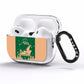 Green Personalised Santas Sleigh AirPods Pro Clear Case Side Image