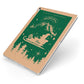 Green Personalised Santas Sleigh Apple iPad Case on Silver iPad Side View
