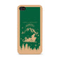 Green Personalised Santas Sleigh Apple iPhone 4s Case