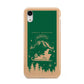 Green Personalised Santas Sleigh Apple iPhone XR White 3D Tough Case