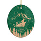 Green Personalised Santas Sleigh Circle Decoration Side Angle