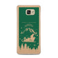 Green Personalised Santas Sleigh Samsung Galaxy A5 2016 Case on gold phone