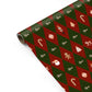 Green Red Christmas Harlequin Personalised Personalised Gift Wrap