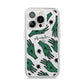 Green Star Hands Personalised iPhone 14 Pro Clear Tough Case Silver