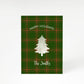 Green Tartan Christmas Tree Personalised A5 Greetings Card