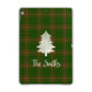 Green Tartan Christmas Tree Personalised Apple iPad Grey Case