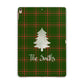 Green Tartan Christmas Tree Personalised Apple iPad Rose Gold Case