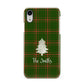 Green Tartan Christmas Tree Personalised Apple iPhone XR White 3D Snap Case