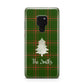 Green Tartan Christmas Tree Personalised Huawei Mate 20 Phone Case