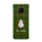 Green Tartan Christmas Tree Personalised Huawei Mate 20 Pro Phone Case