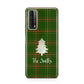 Green Tartan Christmas Tree Personalised Huawei P Smart 2021
