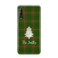 Green Tartan Christmas Tree Personalised Huawei P Smart Pro 2019