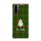 Green Tartan Christmas Tree Personalised Huawei P30 Pro Phone Case