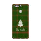 Green Tartan Christmas Tree Personalised Huawei P9 Case