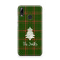 Green Tartan Christmas Tree Personalised Huawei Y7 2019