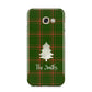 Green Tartan Christmas Tree Personalised Samsung Galaxy A5 2017 Case on gold phone