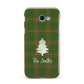 Green Tartan Christmas Tree Personalised Samsung Galaxy A7 2017 Case