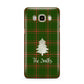 Green Tartan Christmas Tree Personalised Samsung Galaxy J7 2016 Case on gold phone