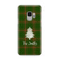 Green Tartan Christmas Tree Personalised Samsung Galaxy S9 Case