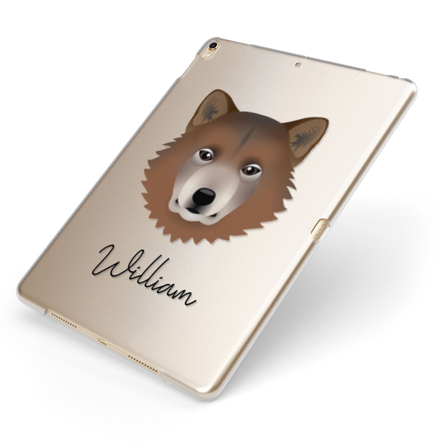 Greenland Dog Personalised Apple iPad Case on Gold iPad Side View