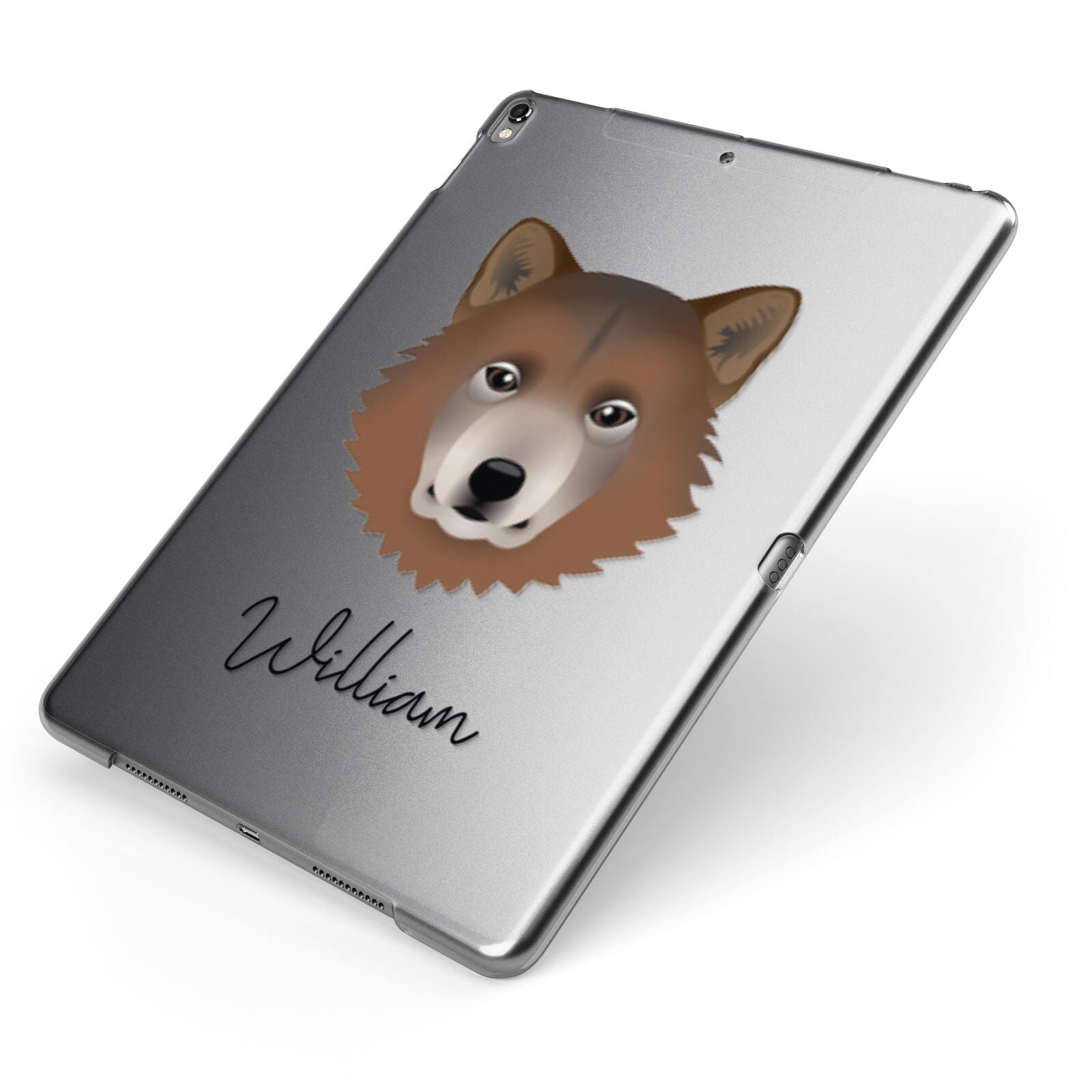 Greenland Dog Personalised Apple iPad Case on Grey iPad Side View