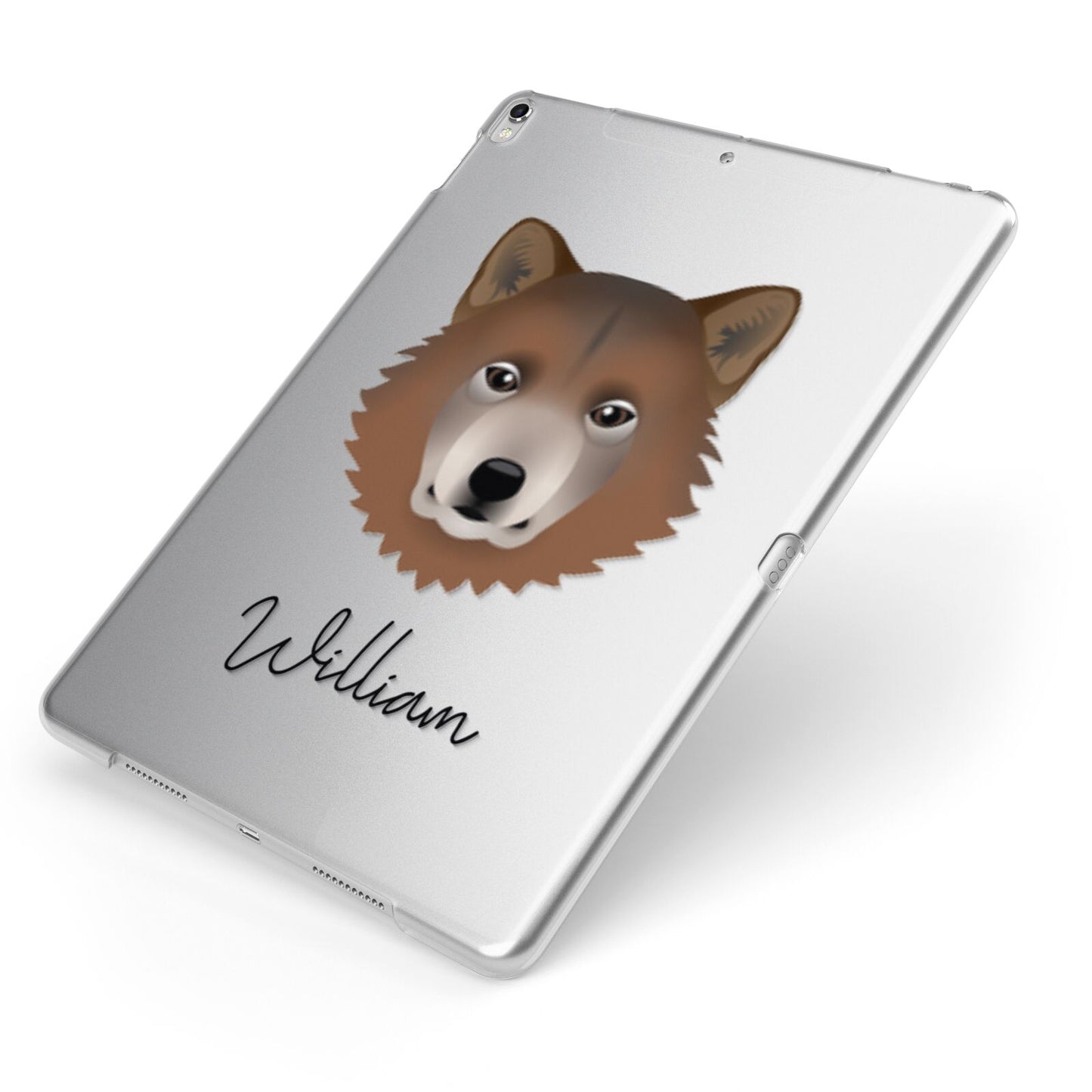 Greenland Dog Personalised Apple iPad Case on Silver iPad Side View