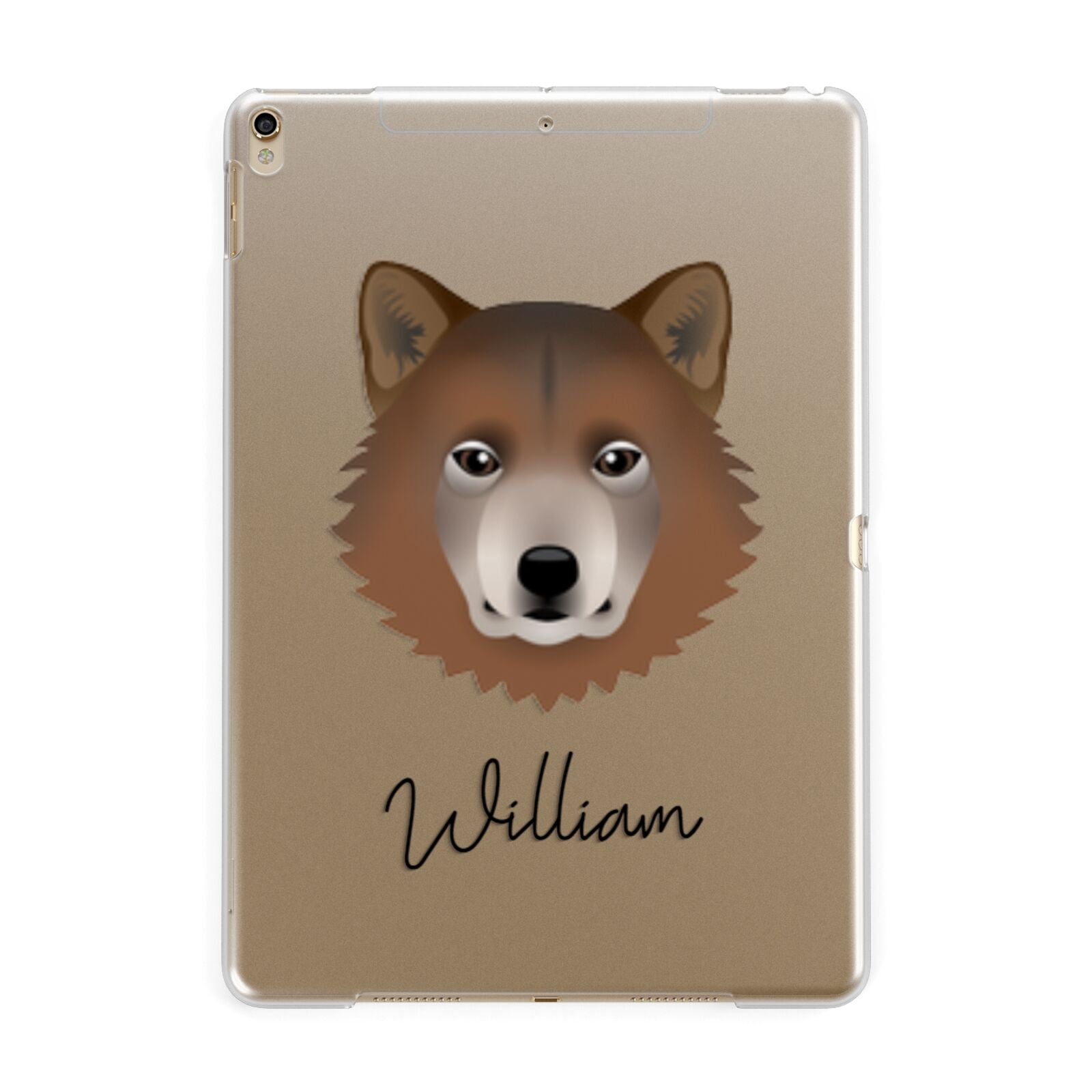 Greenland Dog Personalised Apple iPad Gold Case
