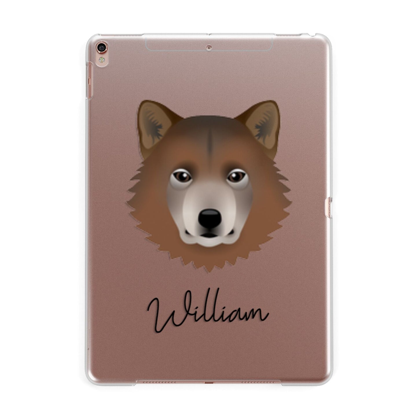Greenland Dog Personalised Apple iPad Rose Gold Case