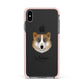 Greenland Dog Personalised Apple iPhone Xs Max Impact Case Pink Edge on Black Phone
