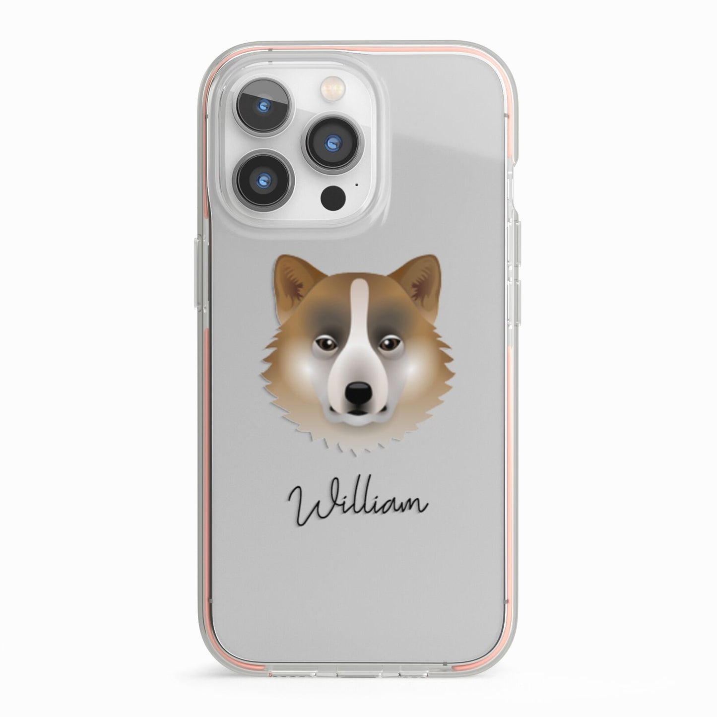 Greenland Dog Personalised iPhone 13 Pro TPU Impact Case with Pink Edges