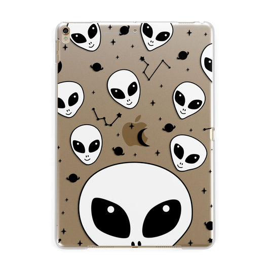 Grey Aliens Constellation Apple iPad Gold Case