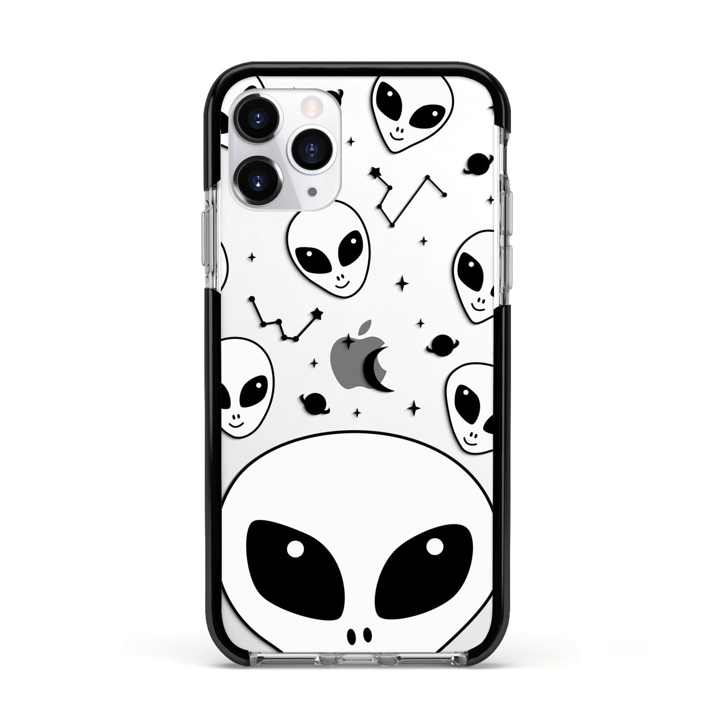 Grey Aliens Constellation Apple iPhone 11 Pro in Silver with Black Impact Case