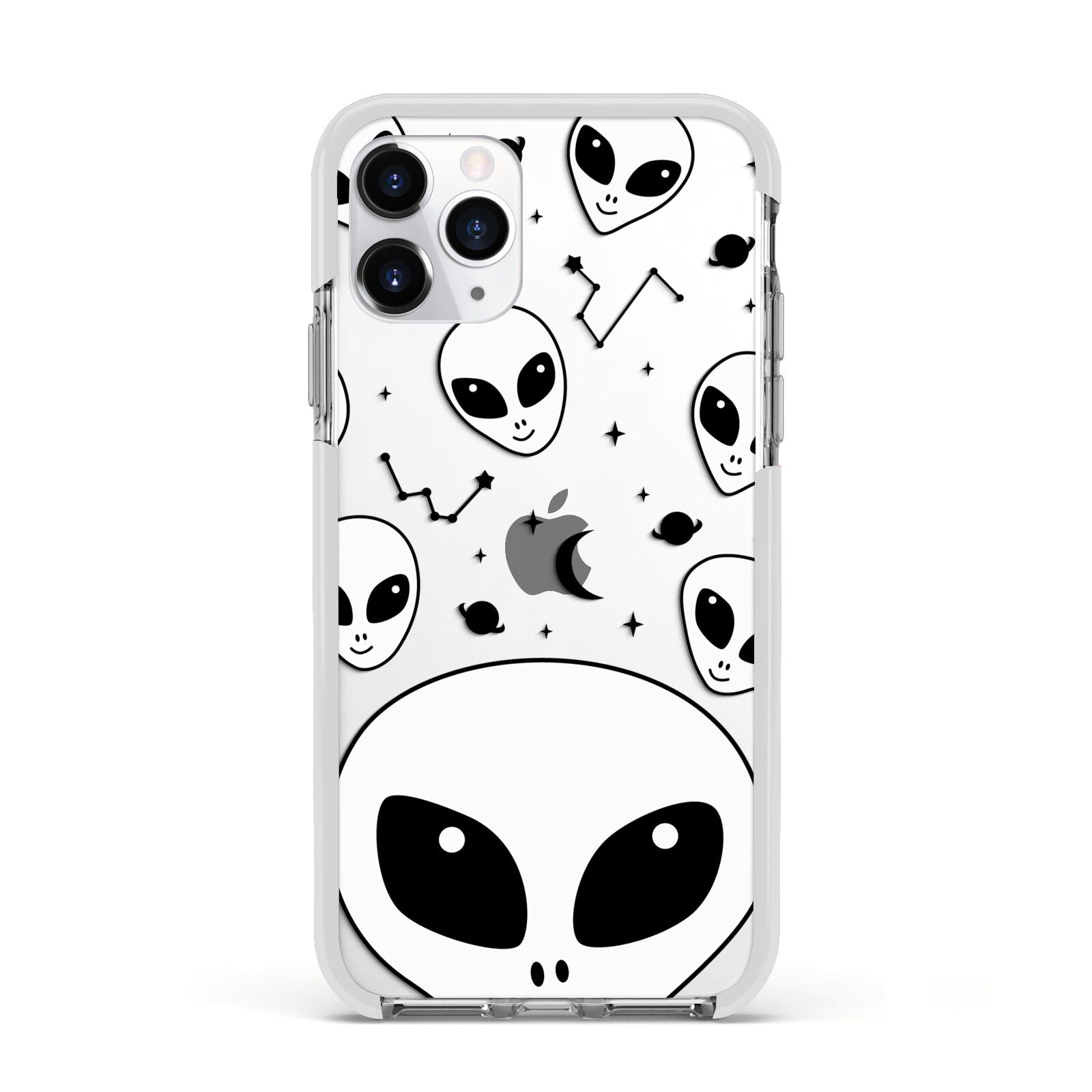 Grey Aliens Constellation Apple iPhone 11 Pro in Silver with White Impact Case