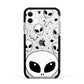 Grey Aliens Constellation Apple iPhone 11 in White with Black Impact Case