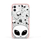 Grey Aliens Constellation Apple iPhone 11 in White with Pink Impact Case