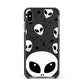 Grey Aliens Constellation Apple iPhone Xs Max Impact Case Black Edge on Black Phone