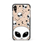Grey Aliens Constellation Apple iPhone Xs Max Impact Case Black Edge on Gold Phone