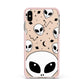Grey Aliens Constellation Apple iPhone Xs Max Impact Case Pink Edge on Gold Phone