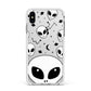 Grey Aliens Constellation Apple iPhone Xs Max Impact Case White Edge on Silver Phone