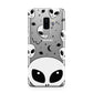 Grey Aliens Constellation Samsung Galaxy S9 Plus Case on Silver phone