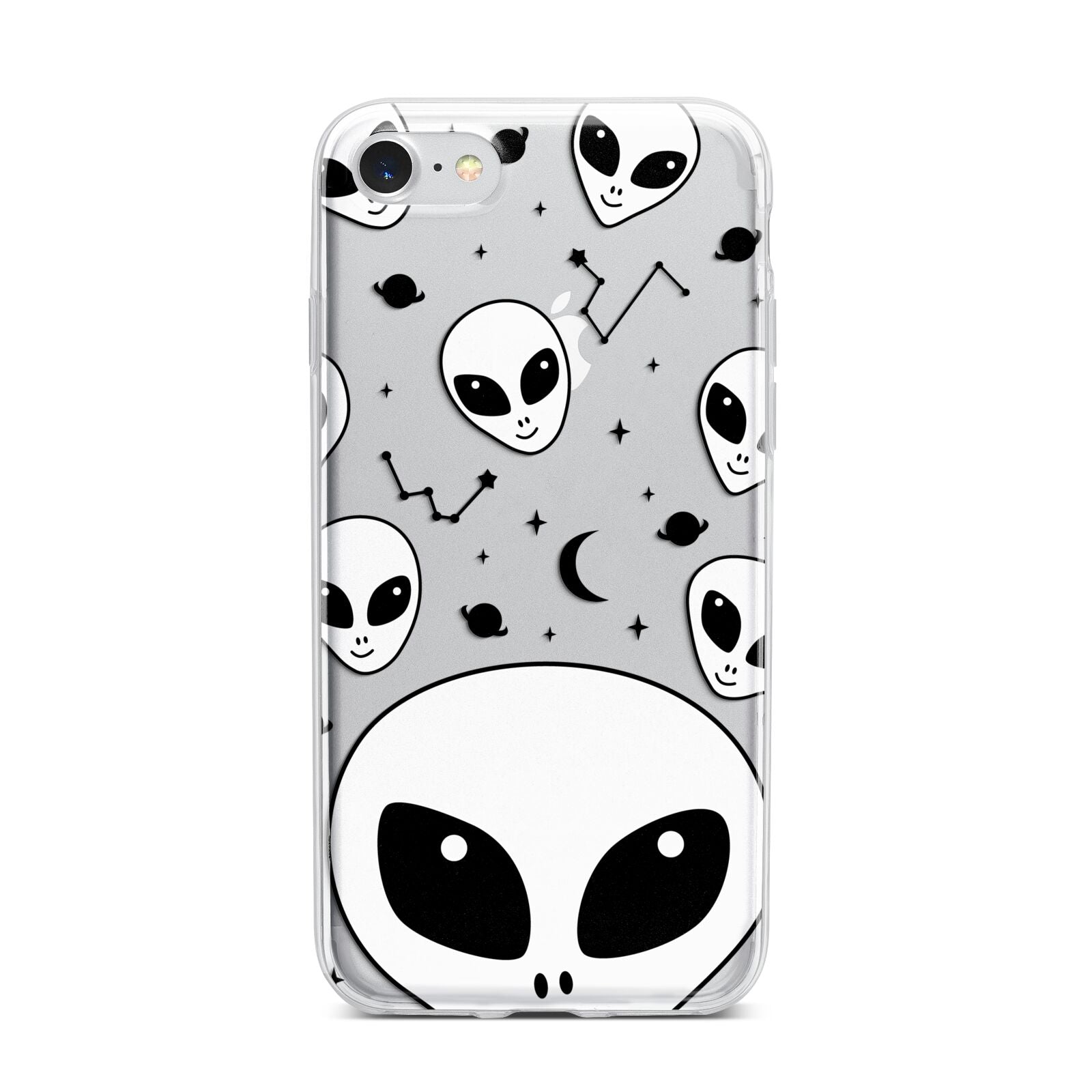 Grey Aliens Constellation iPhone 7 Bumper Case on Silver iPhone