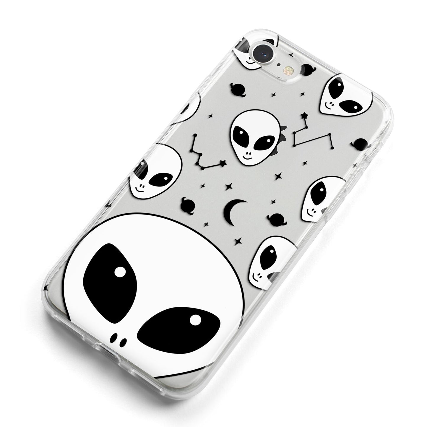 Grey Aliens Constellation iPhone 8 Bumper Case on Silver iPhone Alternative Image