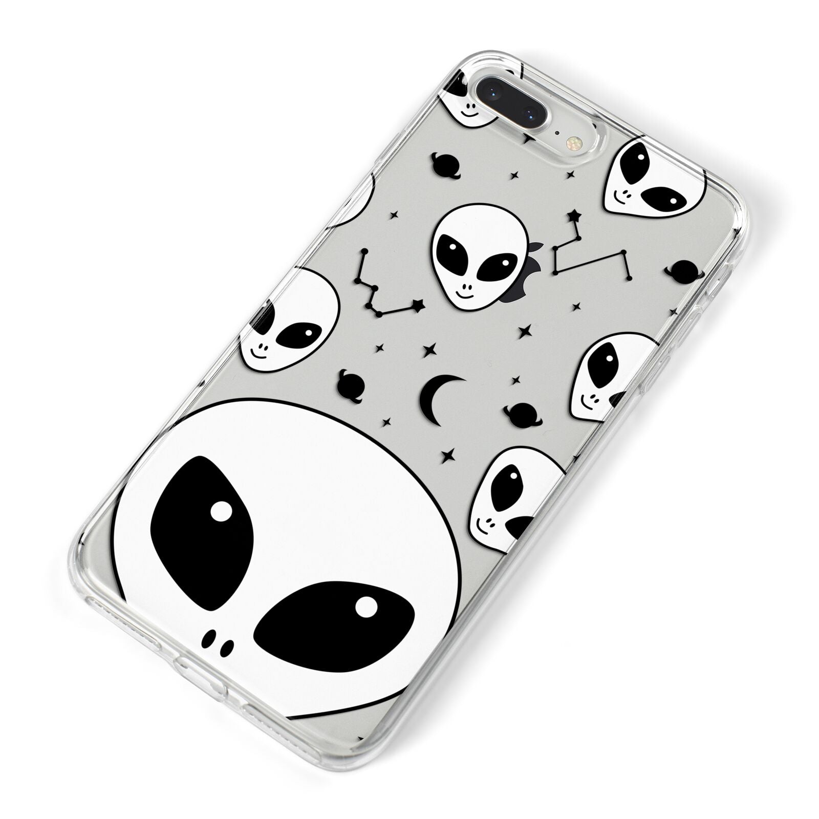 Grey Aliens Constellation iPhone 8 Plus Bumper Case on Silver iPhone Alternative Image