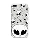Grey Aliens Constellation iPhone 8 Plus Bumper Case on Silver iPhone