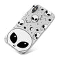 Grey Aliens Constellation iPhone X Bumper Case on Silver iPhone