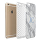 Grey Marble Blue Initials Apple iPhone 6 Plus 3D Tough Case Expand Detail Image