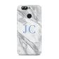 Grey Marble Blue Initials Huawei Nova 2s Phone Case