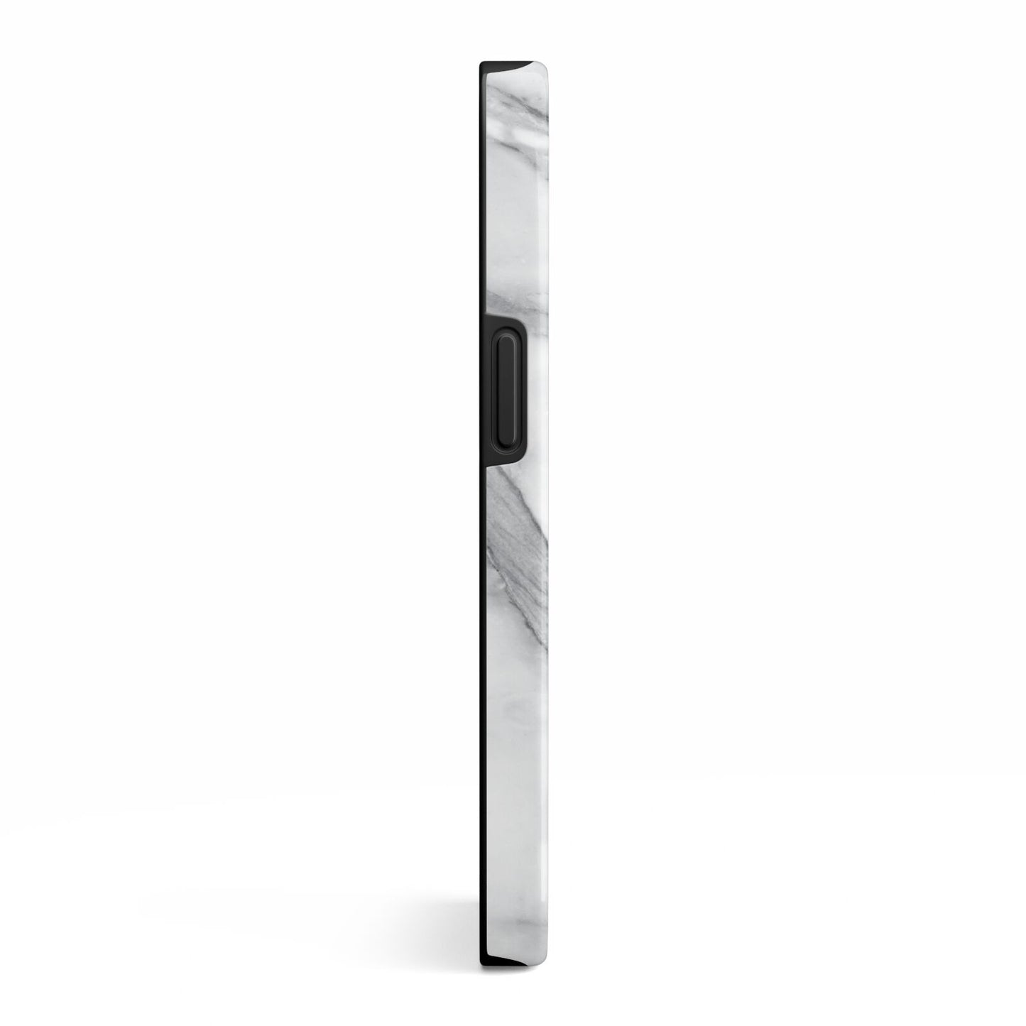 Grey Marble Blue Initials iPhone 13 Side Image 3D Tough Case